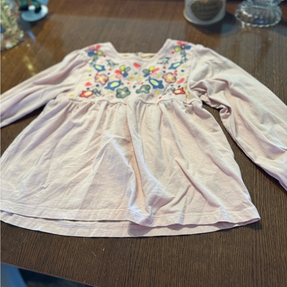 Colorful Floral Embroidered Fabric girl size 8-9 - Picture 1 of 5